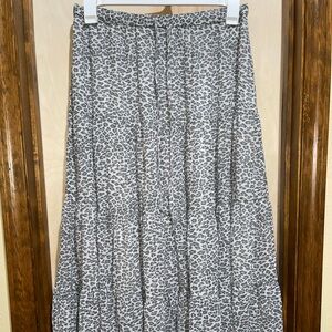 Long Flowy Aerie Maxi Skirt Cheetah Print